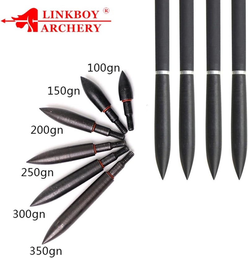 Linkboy Archery 12PCS Arrow Points Tips 75 90 100 125 150 200 250 300 350 Grain Broadheads Arrow Head Insert Hunting Archery Accessories Bows - Image 4